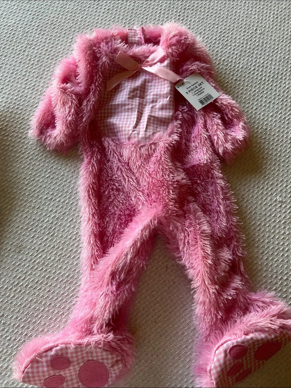 Rubie's Pink Plush Infant Bunny Costume with Carrot Rattle